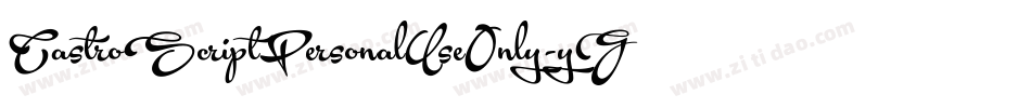 CastroScriptPersonalUseOnly-yGVm字体转换 CastroScriptPersonalUseOnly-yGVm字体转换