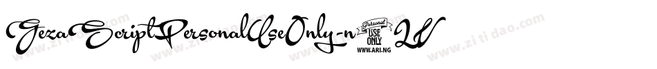 GezaScriptPersonalUseOnly-n9LV字体转换