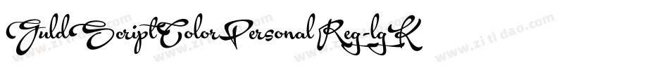 GuldScriptColorPersonalReg-lgKLD字体转换