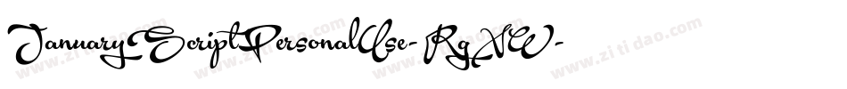 JanuaryScriptPersonalUse-RgXW字体转换