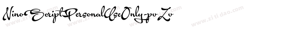 NinoScriptPersonalUseOnly-pvZv字体转换