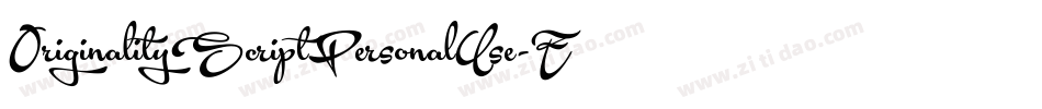 OriginalityScriptPersonalUse-Emqn字体转换