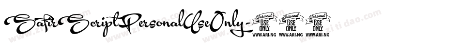 SafirScriptPersonalUseOnly-660q字体转换