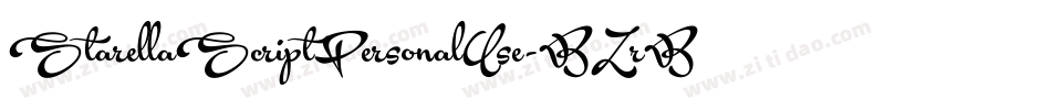 StarellaScriptPersonalUse-BZrB字体转换