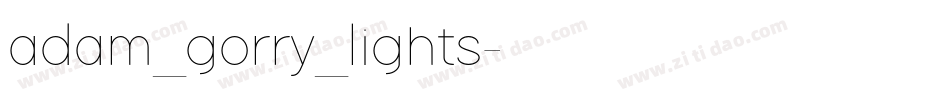 adam_gorry_lights字体转换