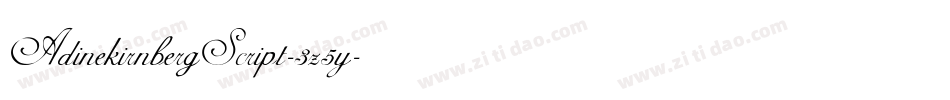 AdinekirnbergScript-3z5y字体转换
