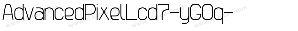 AdvancedPixelLcd7-yGOq字体转换