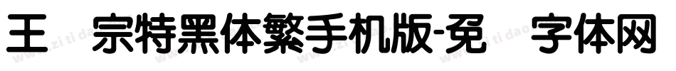 王汉宗特黑体繁手机版字体转换