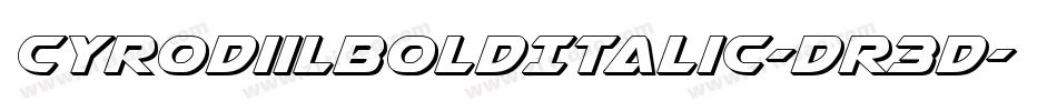 CyrodiilBoldItalic-DR3d字体转换