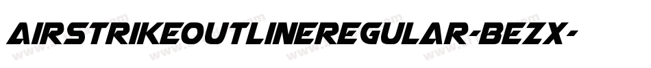 AirstrikeOutlineRegular-BEzx字体转换