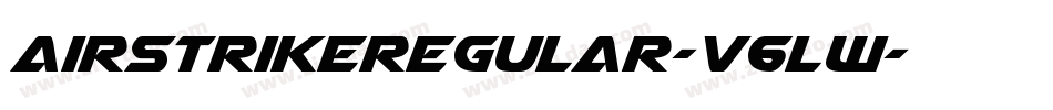 AirstrikeRegular-V6Lw字体转换