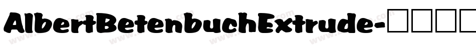 AlbertBetenbuchExtrude字体转换