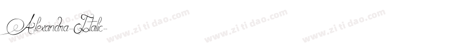 Alexandra-Italic字体转换