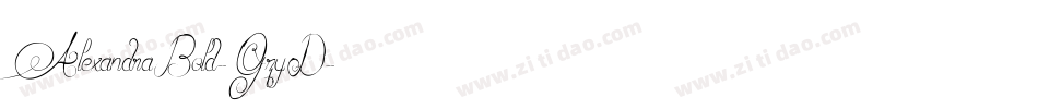AlexandraBold-GzyD字体转换