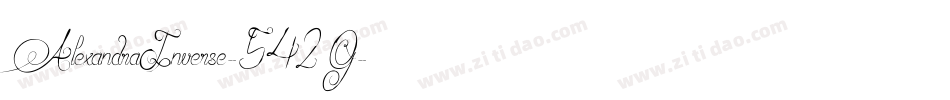 AlexandraInverse-542G字体转换