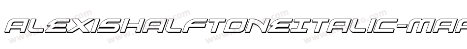 AlexisHalftoneItalic-MaaJ字体转换