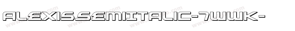 AlexisSemiItalic-7WWK字体转换