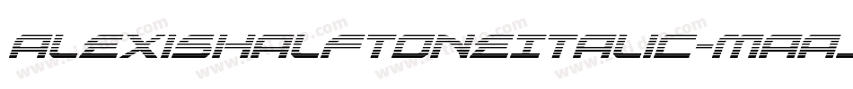 AlexisHalftoneItalic-MaaJ字体转换