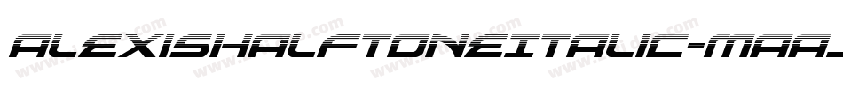 AlexisHalftoneItalic-MaaJ字体转换