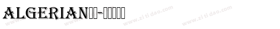 algerian字库字体转换