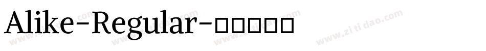 Alike-Regular字体转换