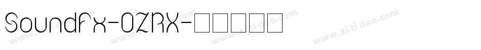 SoundFx-0ZRX字体转换