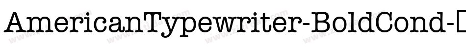 AmericanTypewriter-BoldCond字体转换