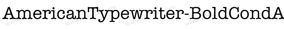 AmericanTypewriter-BoldCondA字体转换