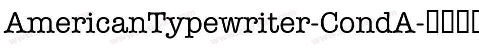 AmericanTypewriter-CondA字体转换