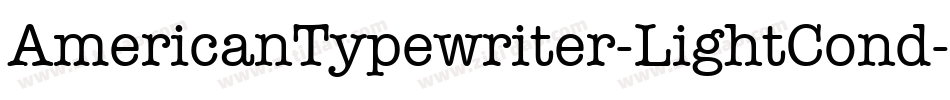 AmericanTypewriter-LightCond字体转换