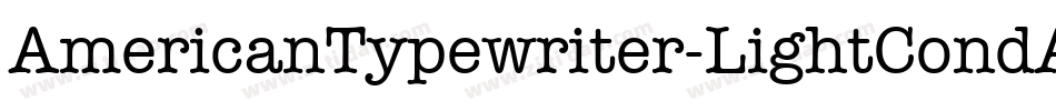 AmericanTypewriter-LightCondA字体转换