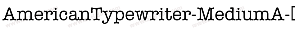 AmericanTypewriter-MediumA字体转换