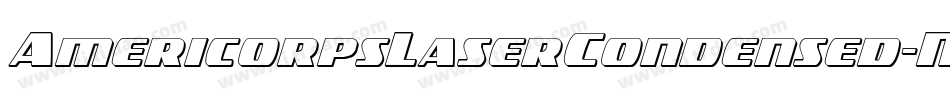 AmericorpsLaserCondensed-MgZr字体转换