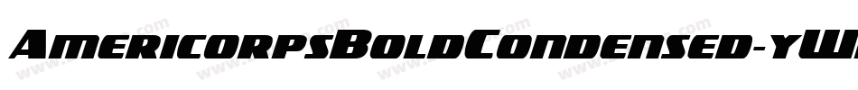 AmericorpsBoldCondensed-yWL3字体转换