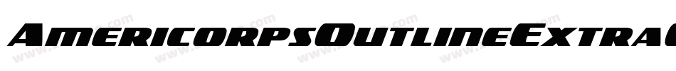 AmericorpsOutlineExtraCond-mw1G字体转换