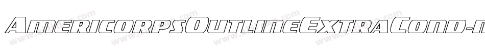 AmericorpsOutlineExtraCond-mw1G字体转换