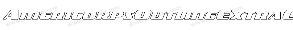 AmericorpsOutlineExtraCond-mw1G字体转换