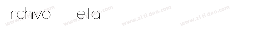ArchivoVFBeta字体转换