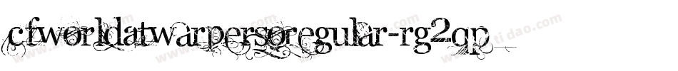 CfWorldAtWarPersoRegular-rg2qp字体转换