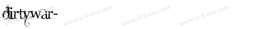 DirtyWar字体转换