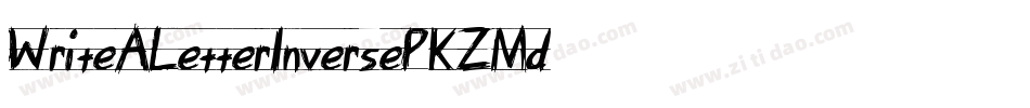 WriteALetterInverse-PKZMd字体转换