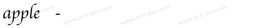 apple的字库字体转换