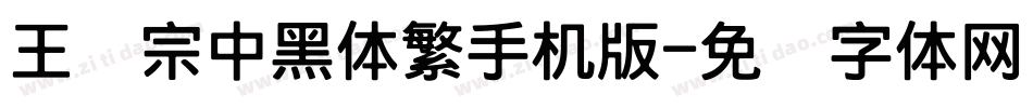 王汉宗中黑体繁手机版字体转换