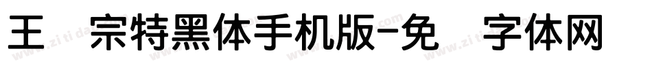 王汉宗特黑体手机版字体转换