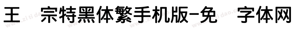 王汉宗特黑体繁手机版字体转换