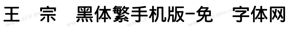 王汉宗细黑体繁手机版字体转换