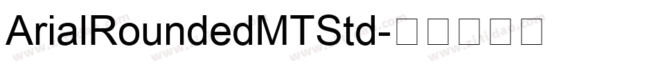 ArialRoundedMTStd字体转换