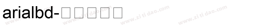 arialbd字体转换