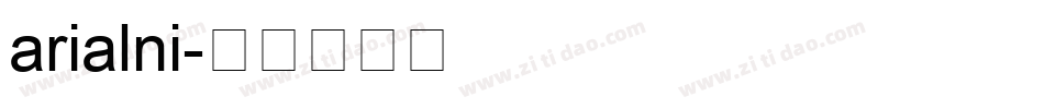 arialni字体转换
