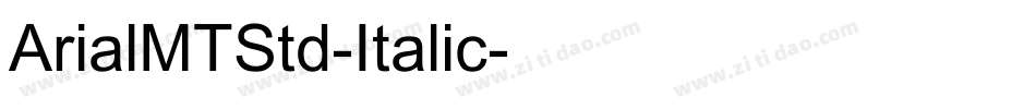 ArialMTStd-Italic字体转换